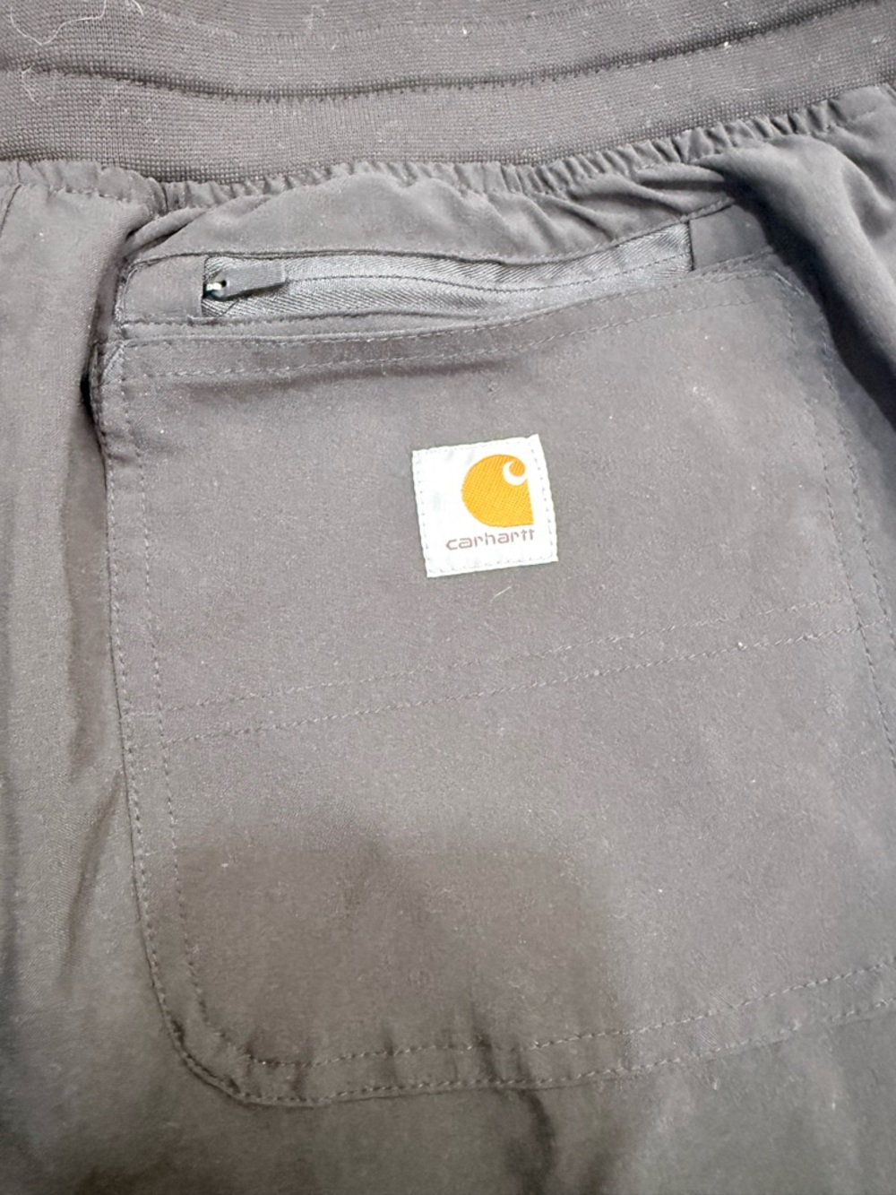 Carhartt Women's Black Drawstring Cargo Jogger Pants - Picture 4 of 6